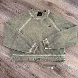 Vans Cropped Olive Green Sweatshirt